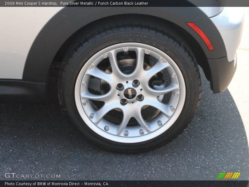 Pure Silver Metallic / Punch Carbon Black Leather 2009 Mini Cooper S Hardtop