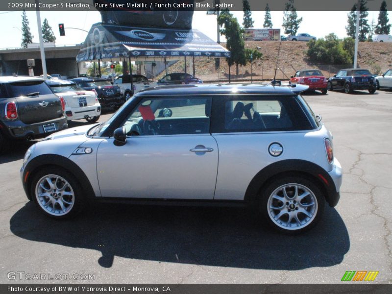 Pure Silver Metallic / Punch Carbon Black Leather 2009 Mini Cooper S Hardtop