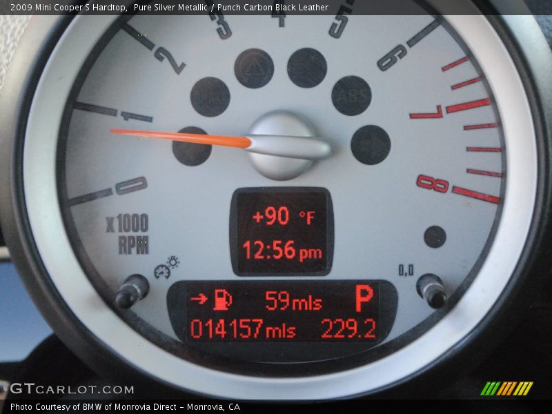 Pure Silver Metallic / Punch Carbon Black Leather 2009 Mini Cooper S Hardtop