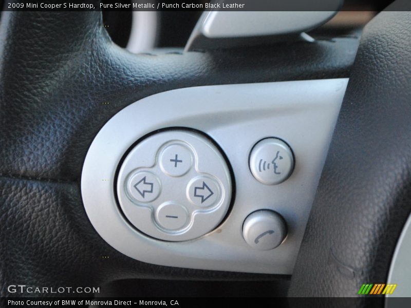 Pure Silver Metallic / Punch Carbon Black Leather 2009 Mini Cooper S Hardtop