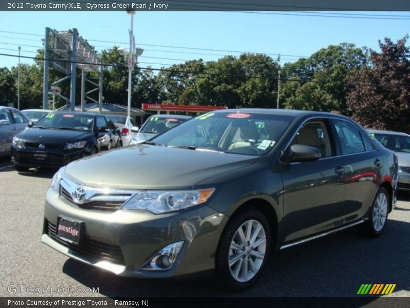 Cypress Green Pearl / Ivory 2012 Toyota Camry XLE