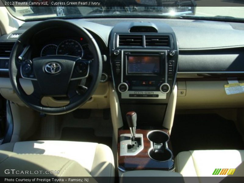 Cypress Green Pearl / Ivory 2012 Toyota Camry XLE