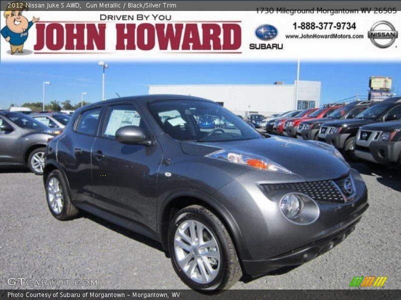 Gun Metallic / Black/Silver Trim 2012 Nissan Juke S AWD