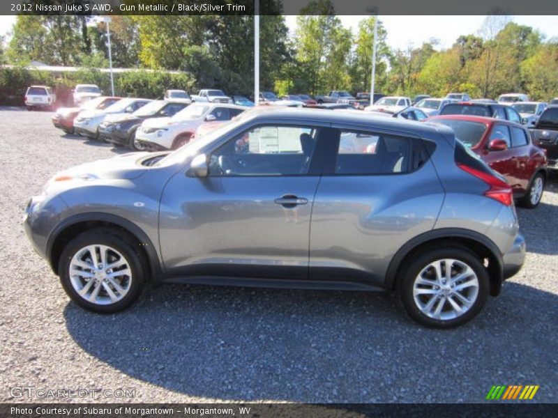 Gun Metallic / Black/Silver Trim 2012 Nissan Juke S AWD