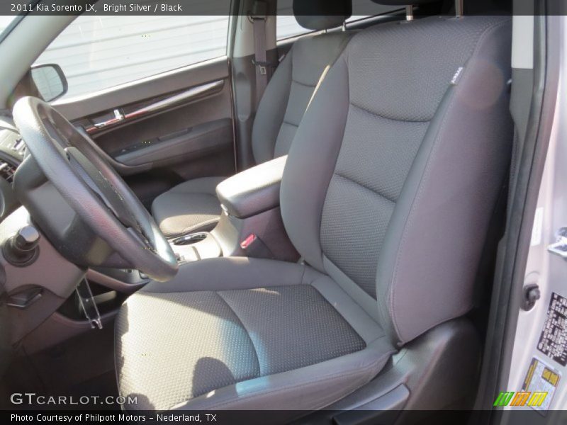 Bright Silver / Black 2011 Kia Sorento LX
