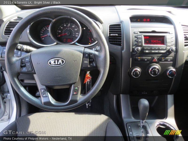 Bright Silver / Black 2011 Kia Sorento LX