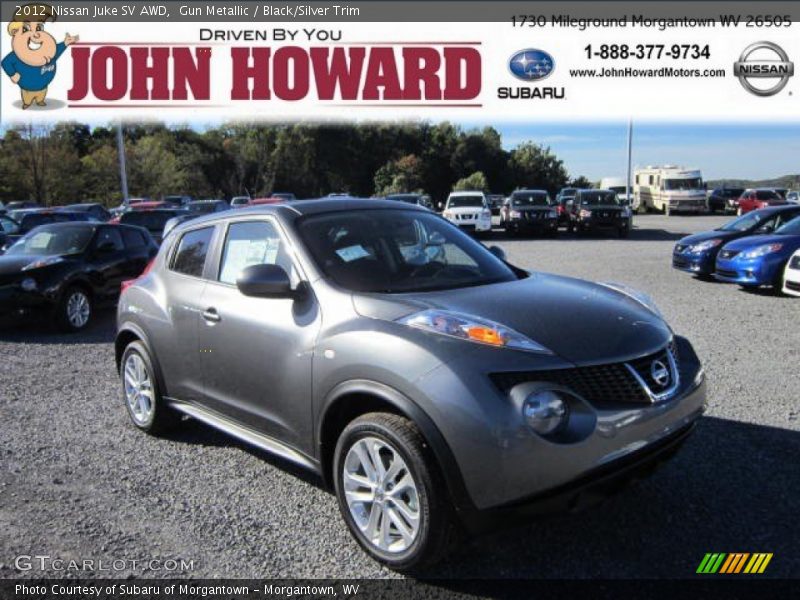 Gun Metallic / Black/Silver Trim 2012 Nissan Juke SV AWD