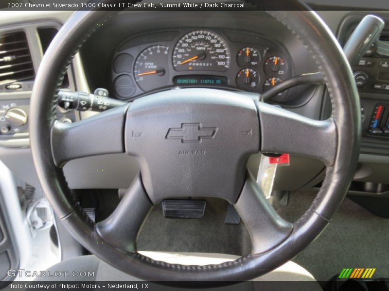 Summit White / Dark Charcoal 2007 Chevrolet Silverado 1500 Classic LT Crew Cab