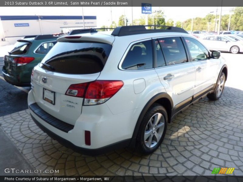 Satin White Pearl / Saddle Brown 2013 Subaru Outback 3.6R Limited