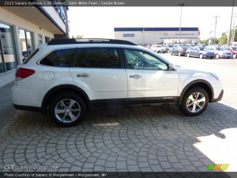 Satin White Pearl / Saddle Brown 2013 Subaru Outback 3.6R Limited