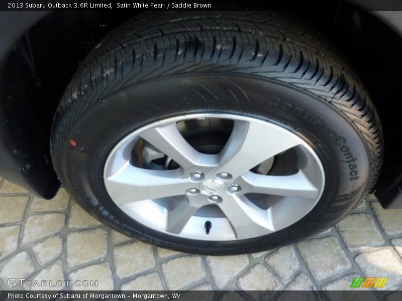 Satin White Pearl / Saddle Brown 2013 Subaru Outback 3.6R Limited