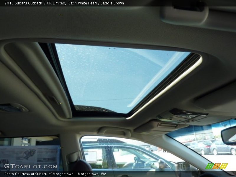 Satin White Pearl / Saddle Brown 2013 Subaru Outback 3.6R Limited