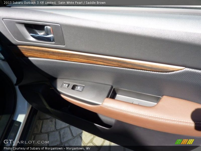 Satin White Pearl / Saddle Brown 2013 Subaru Outback 3.6R Limited