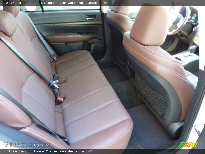 Satin White Pearl / Saddle Brown 2013 Subaru Outback 3.6R Limited