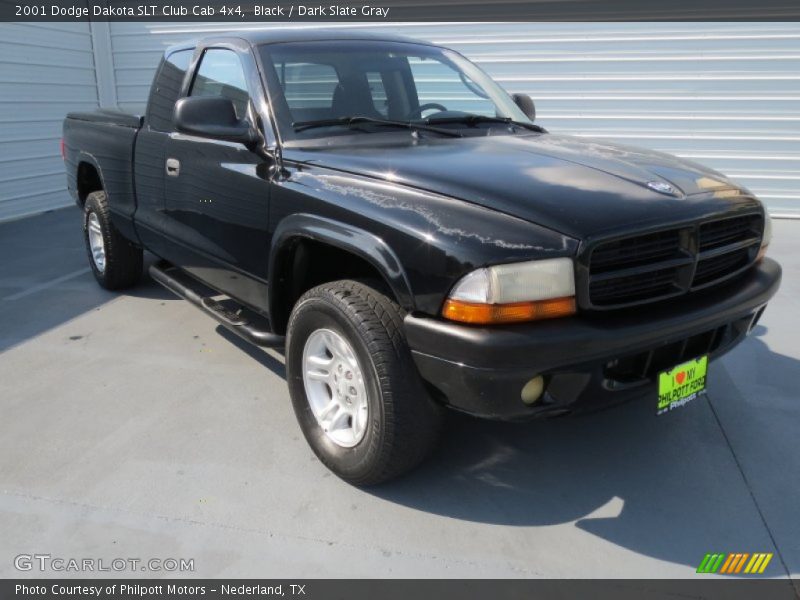 Black / Dark Slate Gray 2001 Dodge Dakota SLT Club Cab 4x4