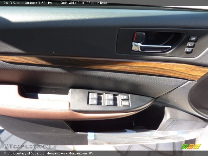 Satin White Pearl / Saddle Brown 2013 Subaru Outback 3.6R Limited