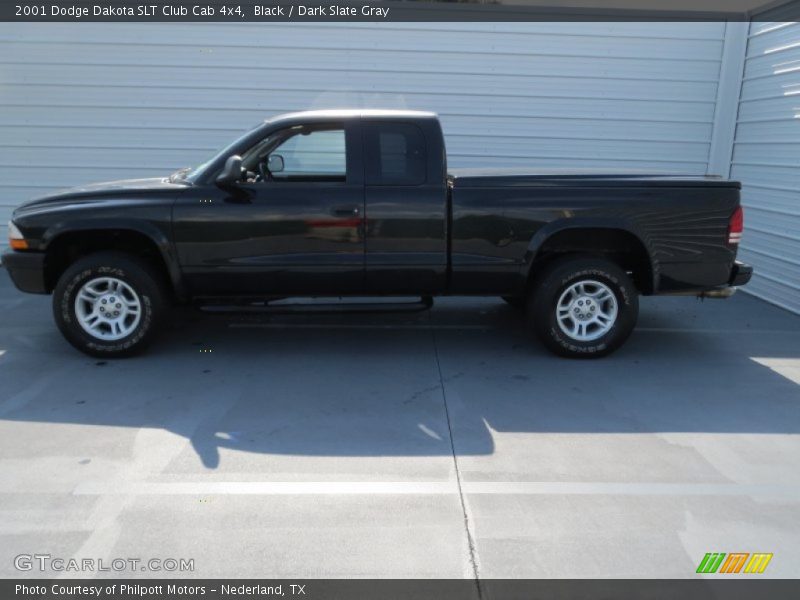 Black / Dark Slate Gray 2001 Dodge Dakota SLT Club Cab 4x4