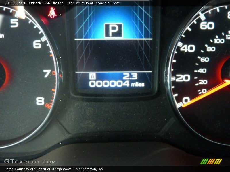 Satin White Pearl / Saddle Brown 2013 Subaru Outback 3.6R Limited