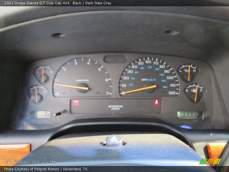 Black / Dark Slate Gray 2001 Dodge Dakota SLT Club Cab 4x4
