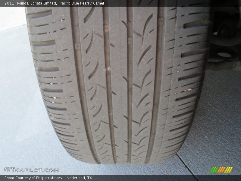 Pacific Blue Pearl / Camel 2011 Hyundai Sonata Limited