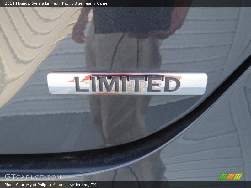 Pacific Blue Pearl / Camel 2011 Hyundai Sonata Limited