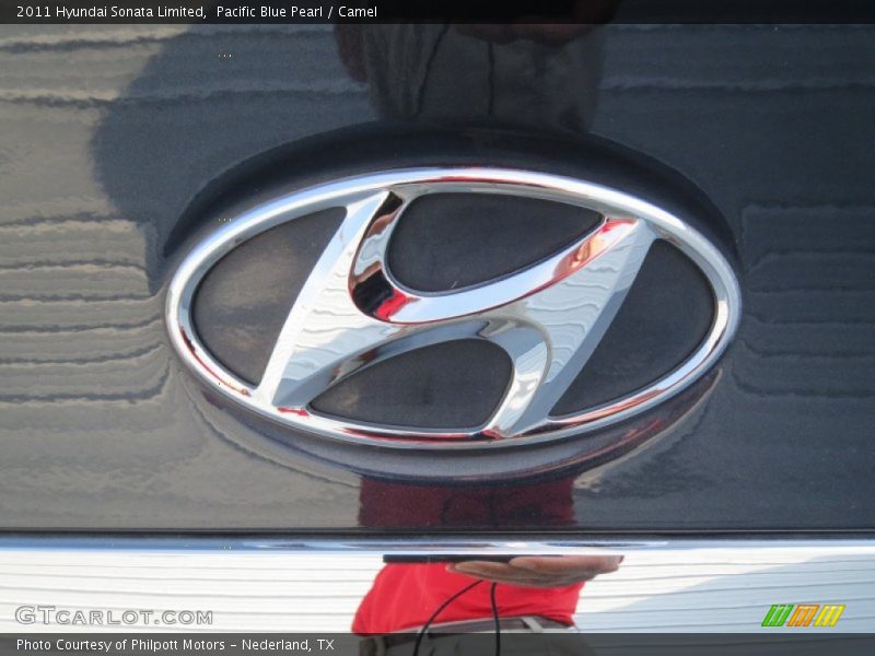 Pacific Blue Pearl / Camel 2011 Hyundai Sonata Limited