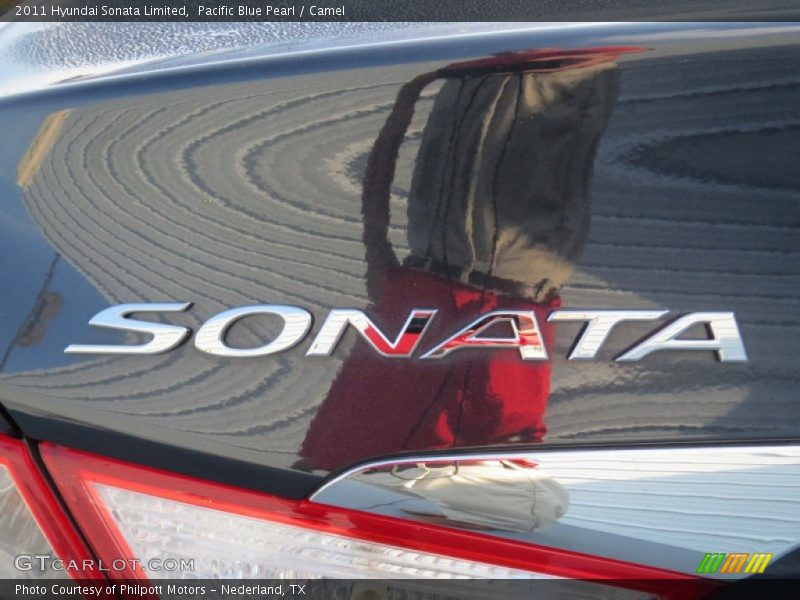 Pacific Blue Pearl / Camel 2011 Hyundai Sonata Limited