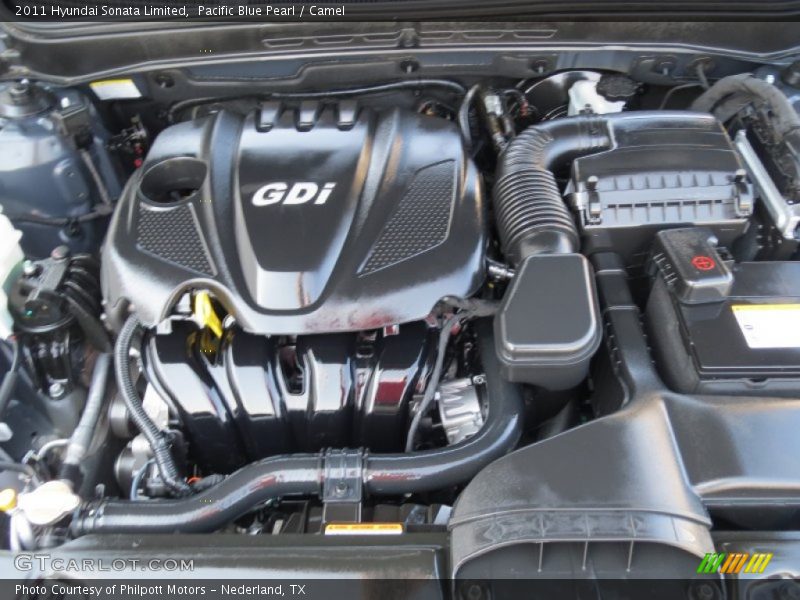 Pacific Blue Pearl / Camel 2011 Hyundai Sonata Limited