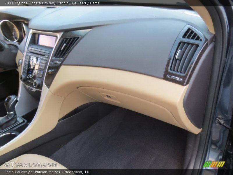 Pacific Blue Pearl / Camel 2011 Hyundai Sonata Limited