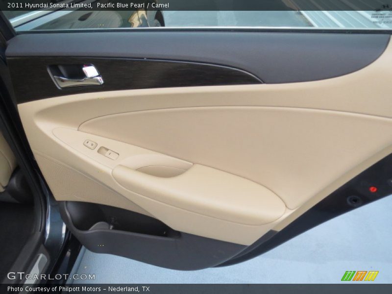 Pacific Blue Pearl / Camel 2011 Hyundai Sonata Limited