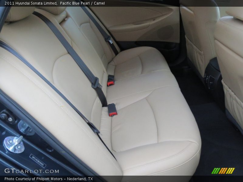 Pacific Blue Pearl / Camel 2011 Hyundai Sonata Limited