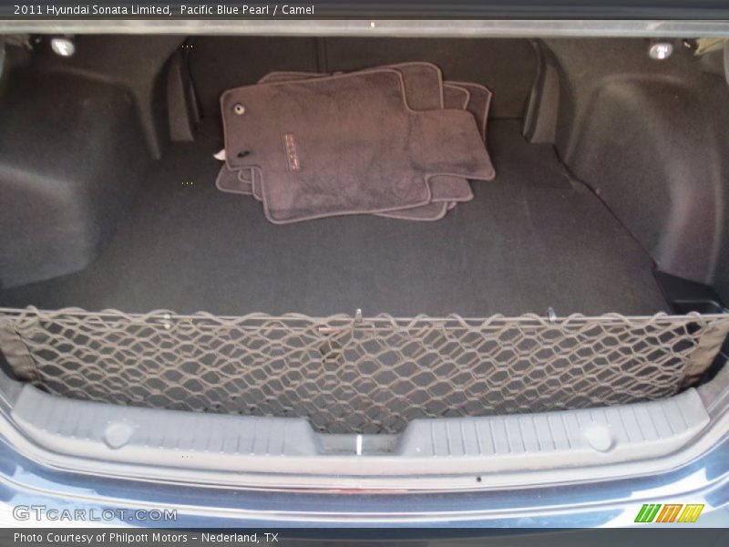 Pacific Blue Pearl / Camel 2011 Hyundai Sonata Limited