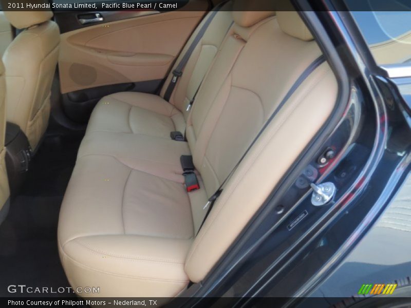 Pacific Blue Pearl / Camel 2011 Hyundai Sonata Limited