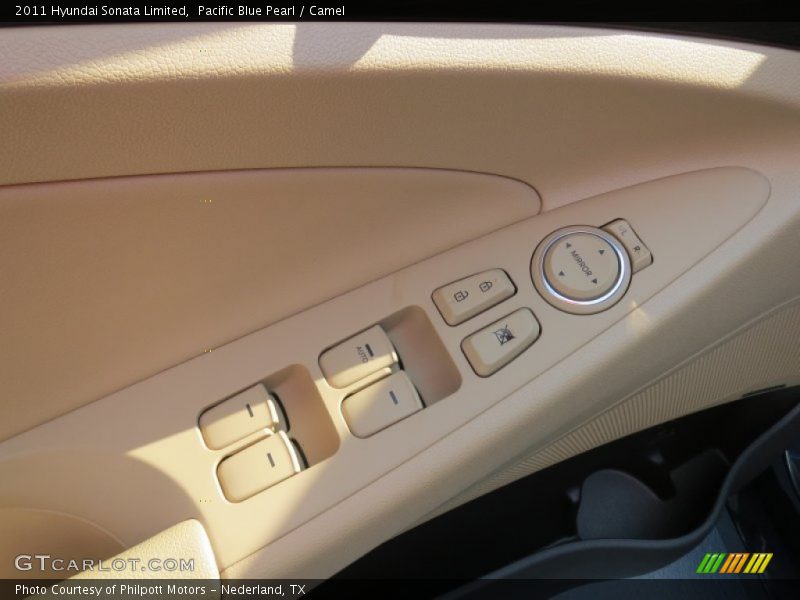 Pacific Blue Pearl / Camel 2011 Hyundai Sonata Limited