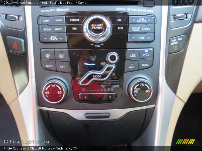 Pacific Blue Pearl / Camel 2011 Hyundai Sonata Limited