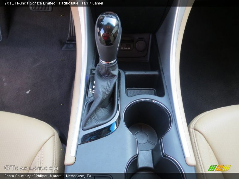 Pacific Blue Pearl / Camel 2011 Hyundai Sonata Limited