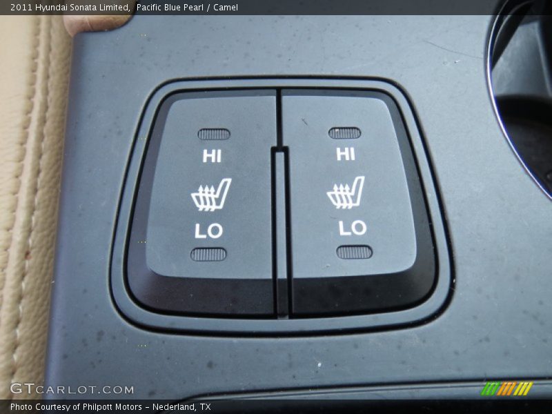 Pacific Blue Pearl / Camel 2011 Hyundai Sonata Limited