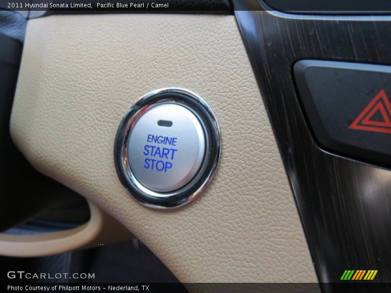 Pacific Blue Pearl / Camel 2011 Hyundai Sonata Limited
