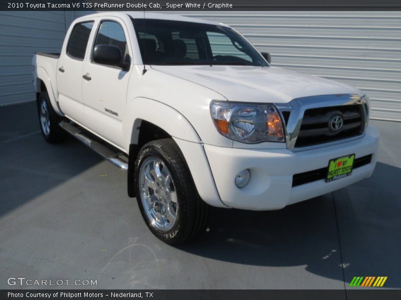 Super White / Graphite 2010 Toyota Tacoma V6 TSS PreRunner Double Cab