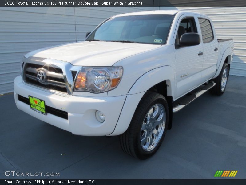 Super White / Graphite 2010 Toyota Tacoma V6 TSS PreRunner Double Cab