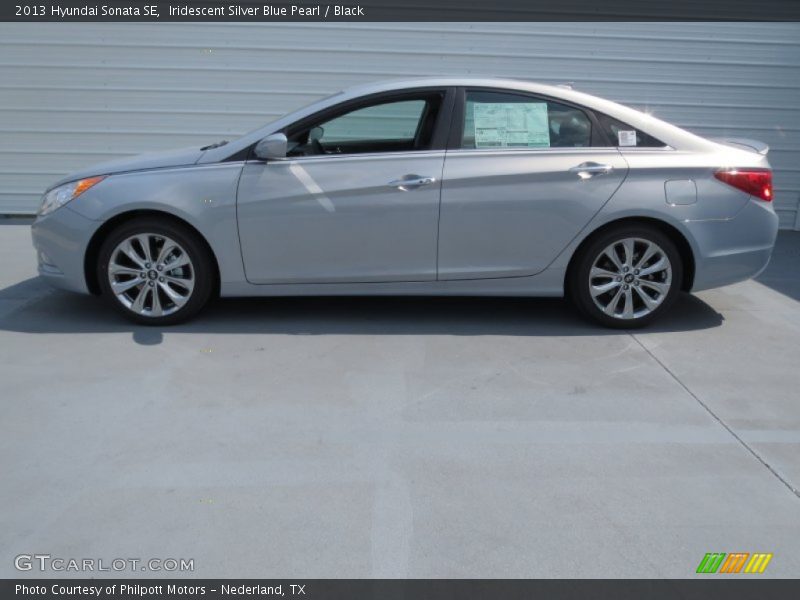 Iridescent Silver Blue Pearl / Black 2013 Hyundai Sonata SE