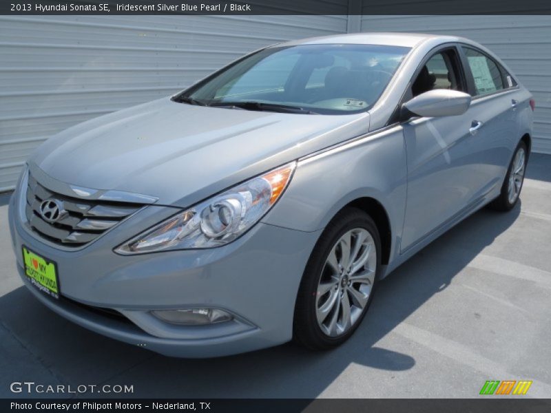 Iridescent Silver Blue Pearl / Black 2013 Hyundai Sonata SE