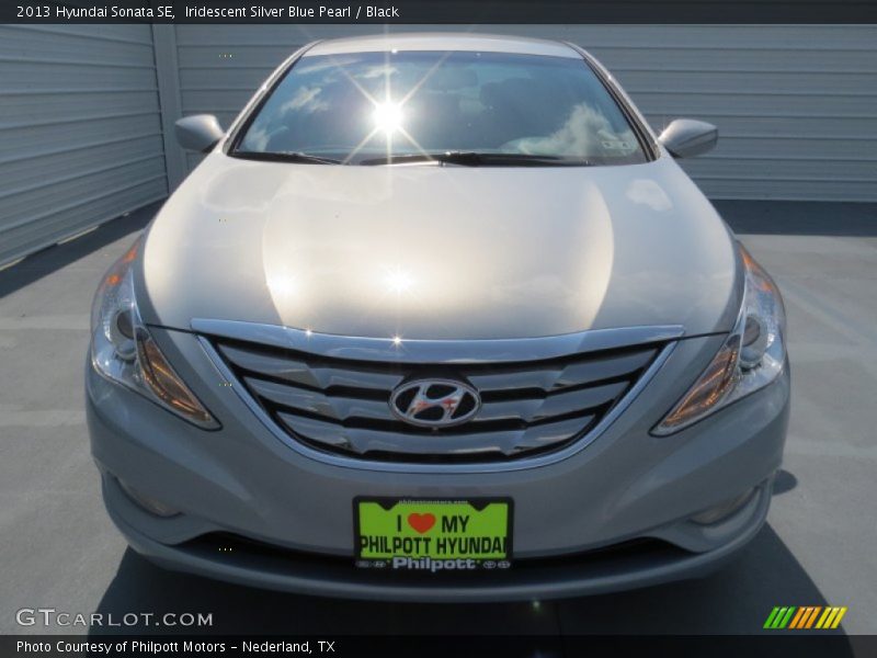 Iridescent Silver Blue Pearl / Black 2013 Hyundai Sonata SE