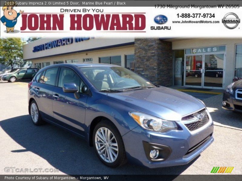 Marine Blue Pearl / Black 2013 Subaru Impreza 2.0i Limited 5 Door