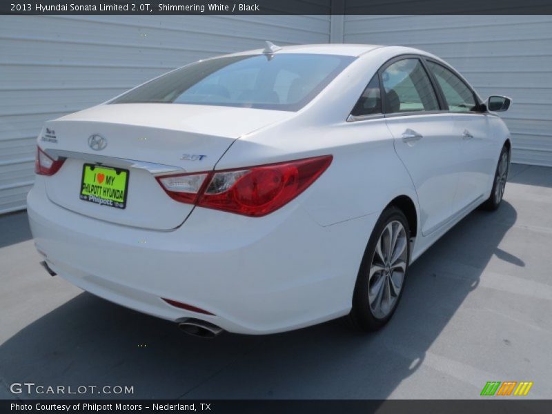 Shimmering White / Black 2013 Hyundai Sonata Limited 2.0T