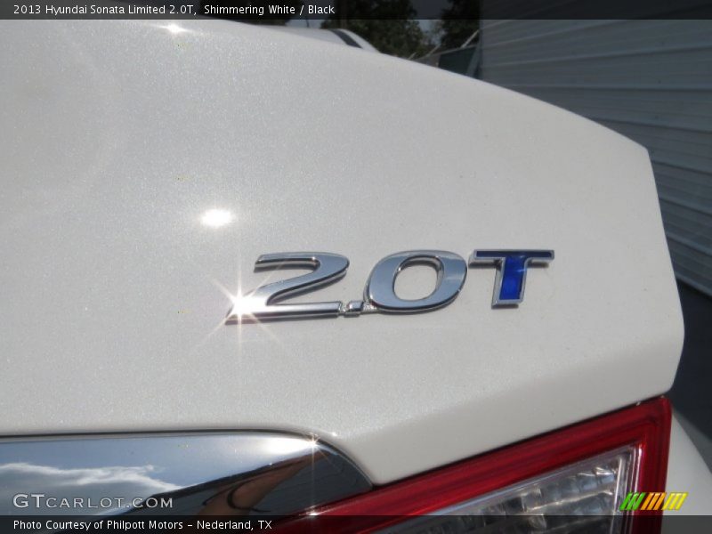 Shimmering White / Black 2013 Hyundai Sonata Limited 2.0T