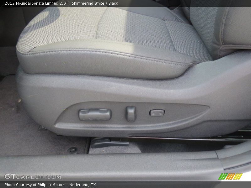 Shimmering White / Black 2013 Hyundai Sonata Limited 2.0T