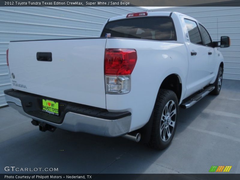 Super White / Sand Beige 2012 Toyota Tundra Texas Edition CrewMax