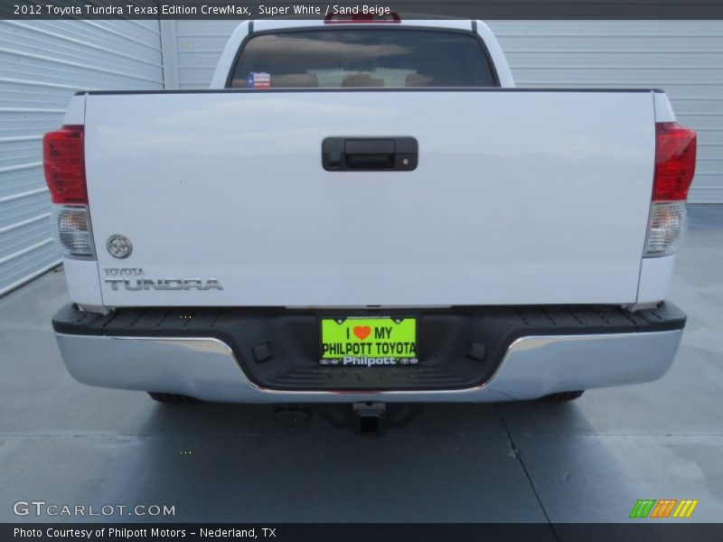 Super White / Sand Beige 2012 Toyota Tundra Texas Edition CrewMax