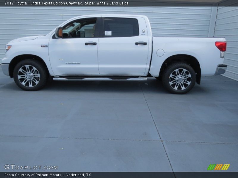 Super White / Sand Beige 2012 Toyota Tundra Texas Edition CrewMax
